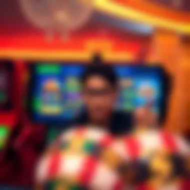 Popular casino games displayed on a digital screen