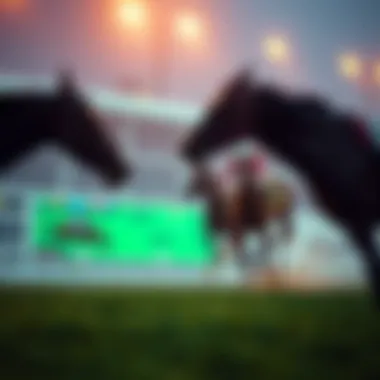 Conceptual depiction of online horse racing