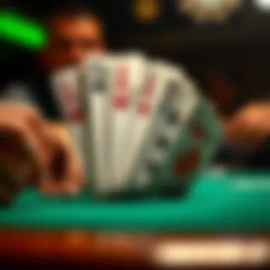 Different poker hands ranked from strongest to weakest