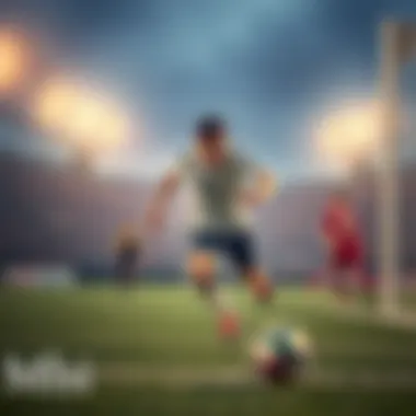 Strategic play illustration featuring a player with the ball