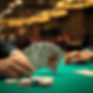 Professional Display of Poker Cards A hand of cards displayed in a professional poker tournament.