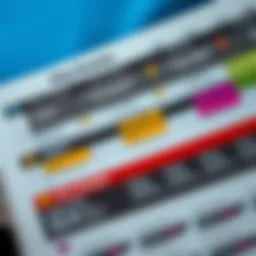 A detailed race schedule with highlighted key events