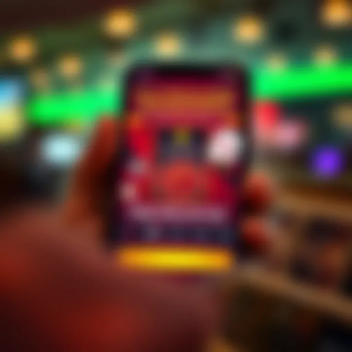 An illustration of responsible gaming practices highlighted within a mobile platform.