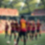 Tactical formation of the Spain U19 football team during a match