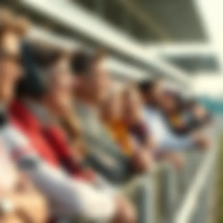 Spectators enjoying a horse racing event