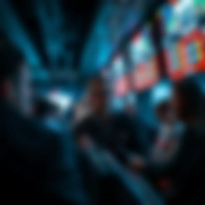 Spectators engaging in a sports betting environment