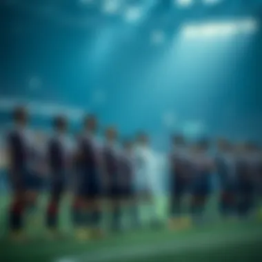 Team line-up before the match