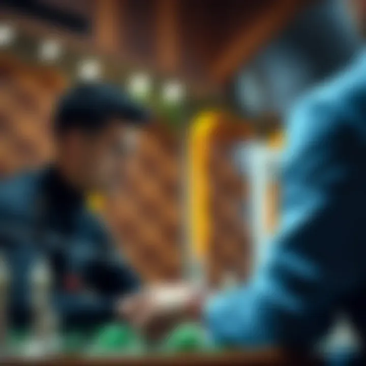 An intense match scenario showcasing key strategies