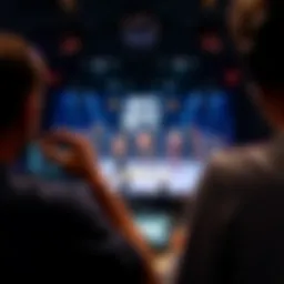 An engaging UFC match showcased on a digital screen