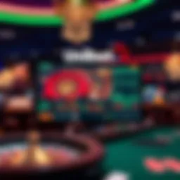 A vibrant depiction of the Unibet casino online platform interface