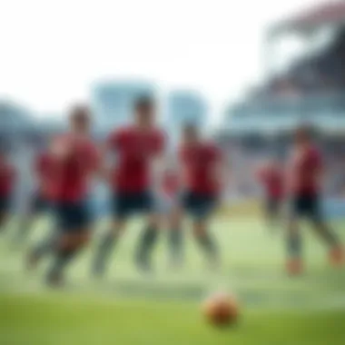 An intense match between Urawa Red Diamonds and a rival team