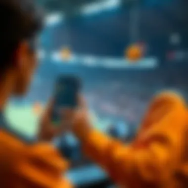 User engaging with a football betting application