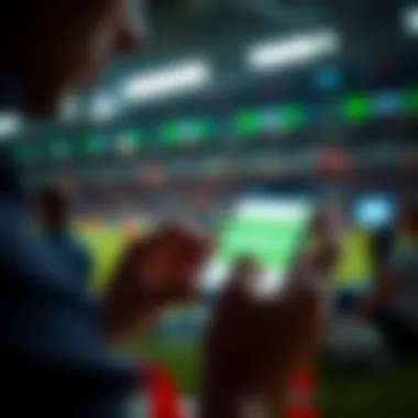 User Engagement with ScoreBet A user engaging with the ScoreBet platform on a mobile device
