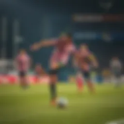 Valencia football team in action during a match