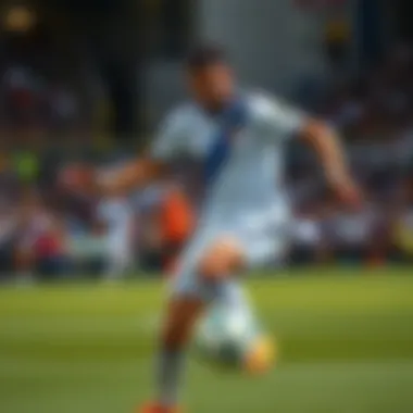 Skillful Performance of Valladolid Valladolid's key player showcasing skill on the field
