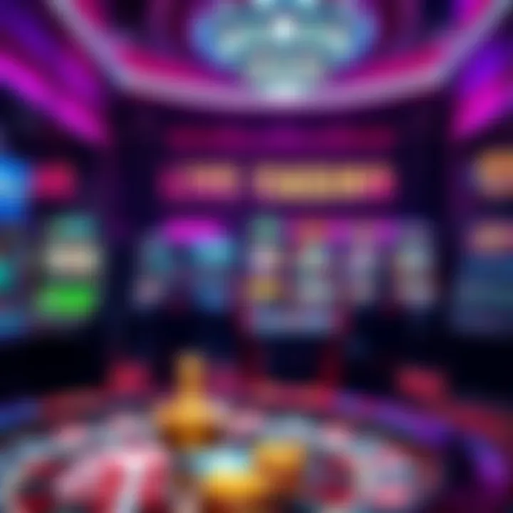 Various live casino game types displayed