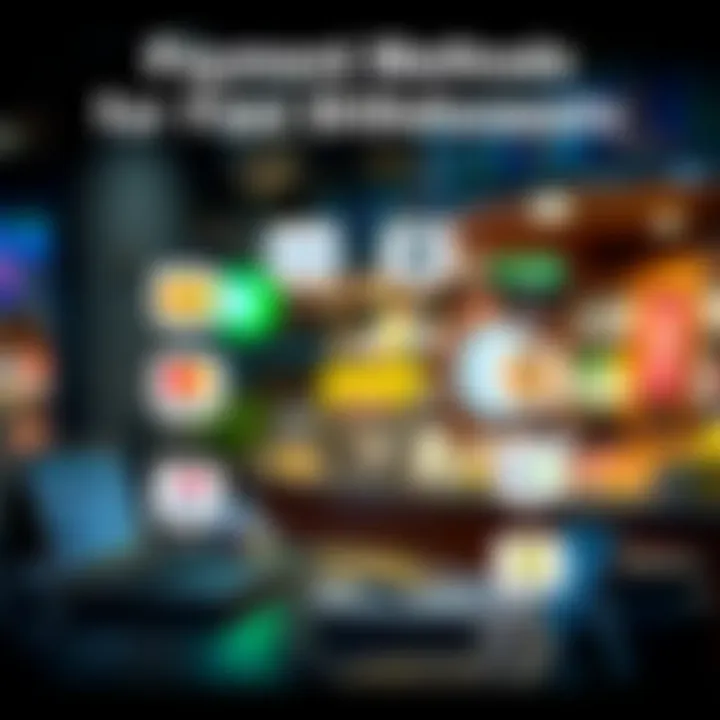 Illustration of various payment methods available for withdrawals